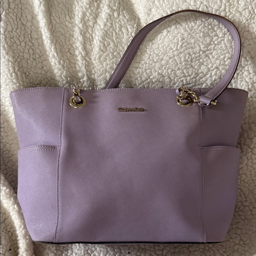 Calvin Klein Light Purple Tote Bag